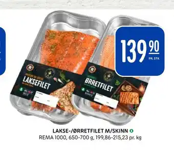 Rema 1000 Lakse-/ørretfilet m/skinn tilbud