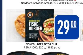 Rema 1000 Fiskeburger ost & chili tilbud