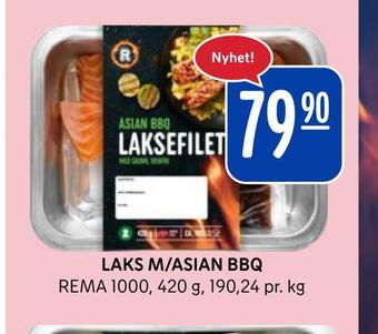 Rema 1000 Laks m/asian bbq tilbud