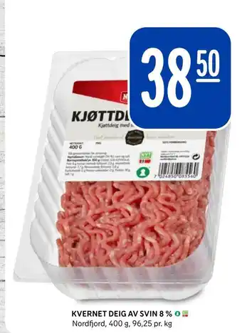 Rema 1000 Kvernet deig av svin 8 % tilbud