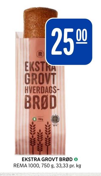 Rema 1000 Ekstra grovt brød tilbud