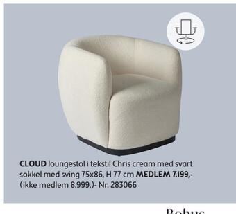 Bohus Cloud loungestol tilbud