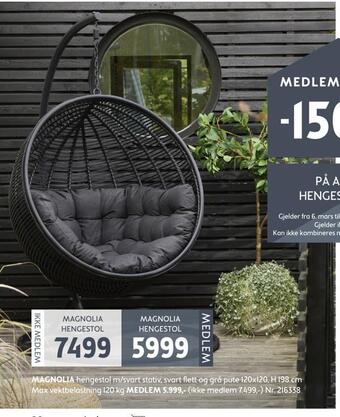 Bohus Magnolia hengestol tilbud