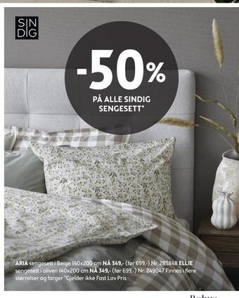 Bohus - 50% på alle sindig sengesett tilbud
