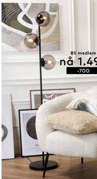 Skeidar Vega gulvlampe tilbud