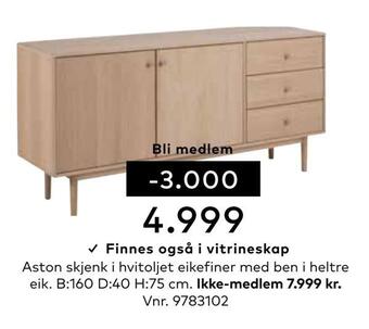 Skeidar Aston skjenk tilbud