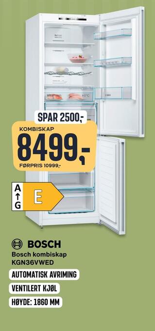 Skousen Bosch kombiskap kgn36vwed tilbud