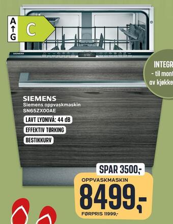 Skousen Siemens oppvaskmaskin tilbud