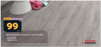 Megaflis Egger basic nordkapp eik 6mm clic-it 1-stavs laminatgulv tilbud