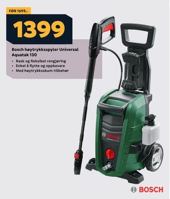 Megaflis Bosch høytrykksspyler universal aquatak 130 tilbud
