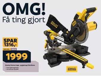 Megaflis Stanley fatmax kapp- og gjærsag 216x30mm tilbud
