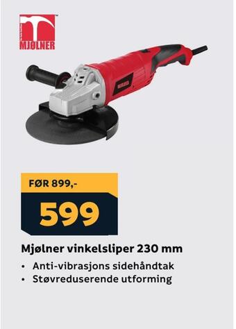 Megaflis Mjølner vinkelsliper 230 mm tilbud