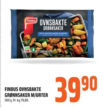 Coop Obs Findus ovnsbakte grønnsaker m/urter tilbud
