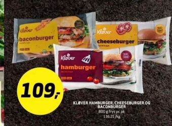 Bunnpris Kløverkjøtt hamburger tilbud