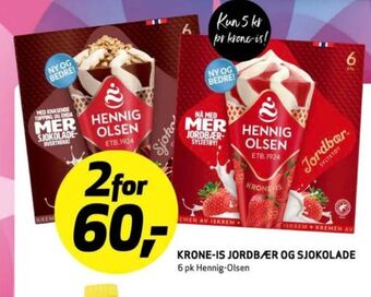 Bunnpris Hennig-olsen isvafler tilbud