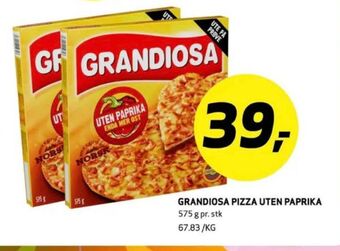 Bunnpris Grandiosa pizza tilbud