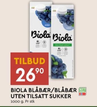 Coop Mega Biola syrnet melk tilbud