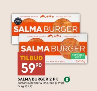 Coop Mega Salma lakseburger tilbud