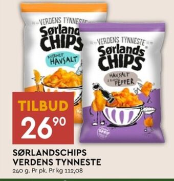 Coop Mega Sørlandschips chips tilbud