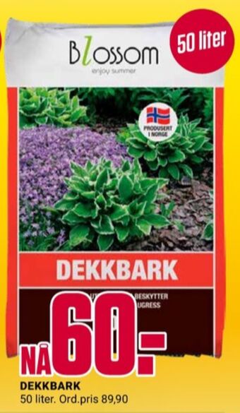 Europris Blossom dekkbark tilbud