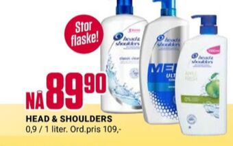 Europris Head&shoulders shampoo tilbud