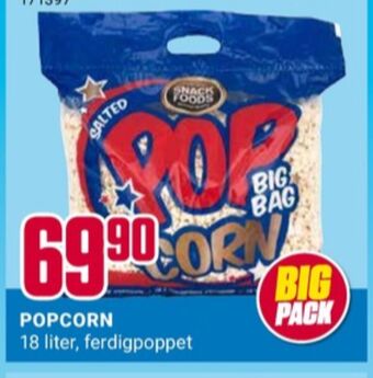 Europris Snack foods popcorn tilbud