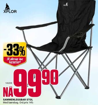 Europris Xplor campingstol tilbud