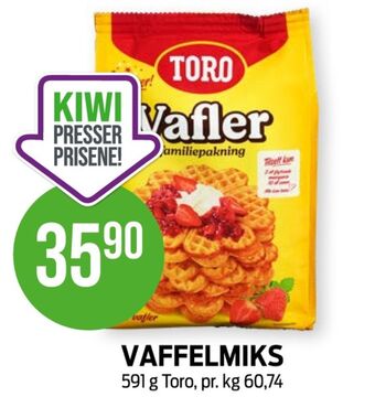 Kiwi Toro vaffelmix tilbud