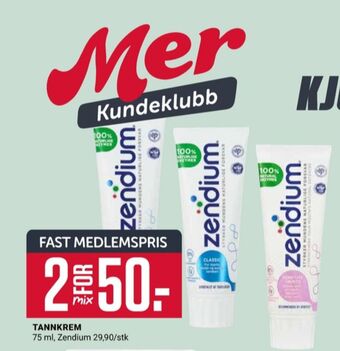 Europris Zendium tannkrem tilbud