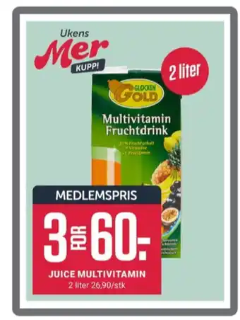 Europris Glocken gold juice tilbud