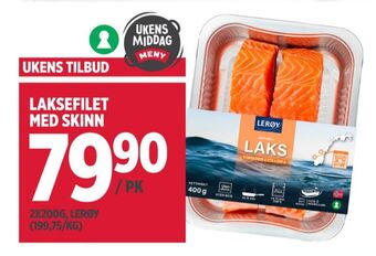 Meny Lerøy laksefilet tilbud