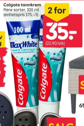 Rusta Colgate tannkrem tilbud