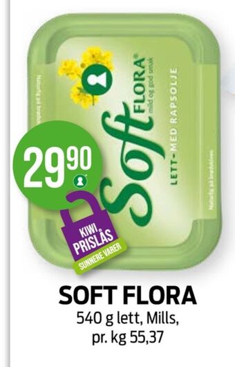Kiwi Soft flora margarin-fast tilbud
