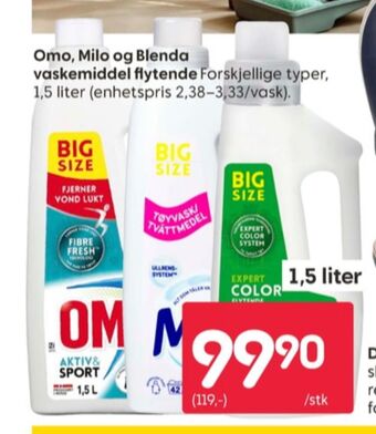 Rusta Omo vaskemiddel-flytende tilbud