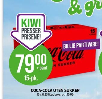 Kiwi Coca-cola zero brus tilbud