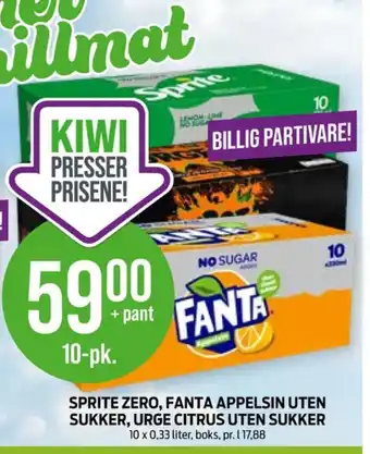 Kiwi Sprite zero brus tilbud