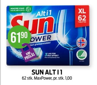 Kiwi Sun maskinoppvask - tabs tilbud