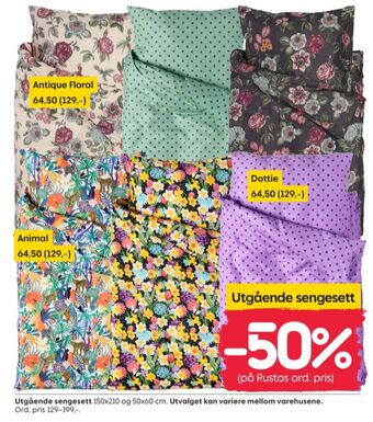 Rusta Ukjent sengesett tilbud