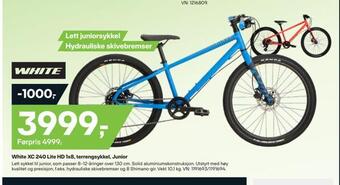 XXL Sport White xc 240 lite hd 1x8, terrengsykkel, junior tilbud