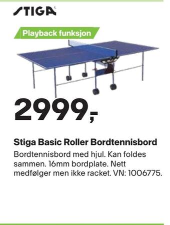 XXL Sport Stiga basic roller bordtennisbord tilbud