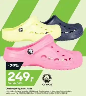 XXL Sport Crocs baya clog, barn/junior tilbud