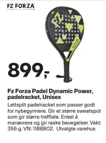 XXL Sport Fz forza padel dynamic power, padelracket, unisex tilbud