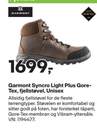XXL Sport Garmont syncro light plus gore- tex, fjellstøvel, unisex tilbud
