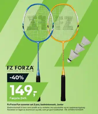 XXL Sport Fz forza fun summer set 2 pcs, badmintonsett, junior tilbud