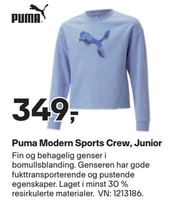 XXL Sport Puma modern sports crew, junior tilbud