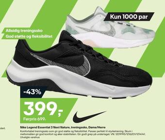 XXL Sport Nike legend essential 3 next nature, treningssko, dame/herre tilbud