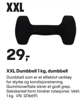 XXL Sport Xxl dumbbell 1 kg, dumbbell tilbud