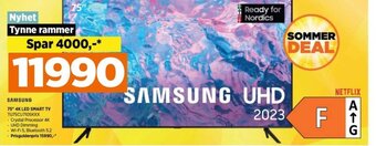 POWER SAMSUNG 75" 4K LED SMART TV TU75CU7105KXX tilbud