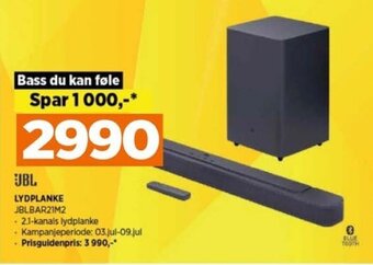POWER JBL LYDPLANKE JBLBAR21M2 tilbud