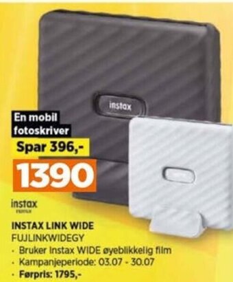 POWER INSTAX LINK WIDE FUJLINKWIDEGY tilbud